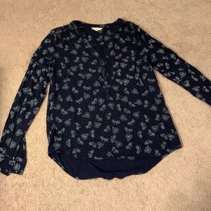 Bicycle print button-up shirt